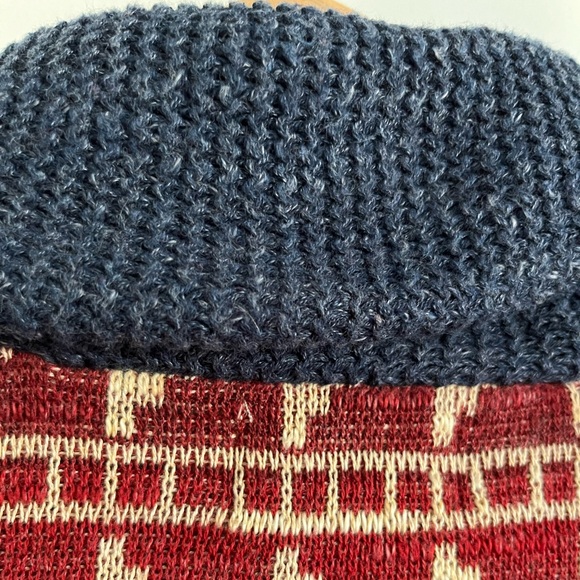 Ralph Lauren Denim & Supply Vintage Shawl Collar Cardigan Aztec Cotton Navy S - Picture 8 of 11